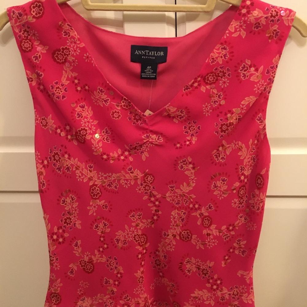 Ann Taylor Silk Sequin tip
